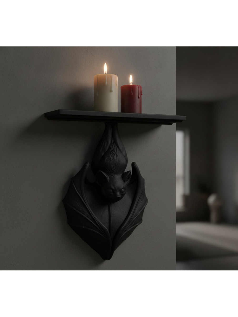 Hanging Bat Wall Shelf - Elegant Home Decor - Halloween Decoration - Mom Gift